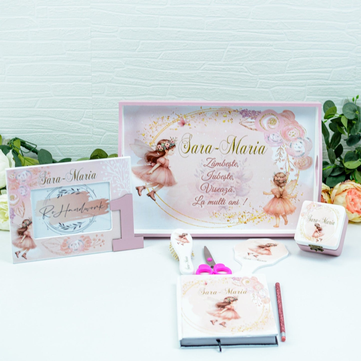 Set mot Zână delicată    - set tava taiere mot personalizat RoHandWork