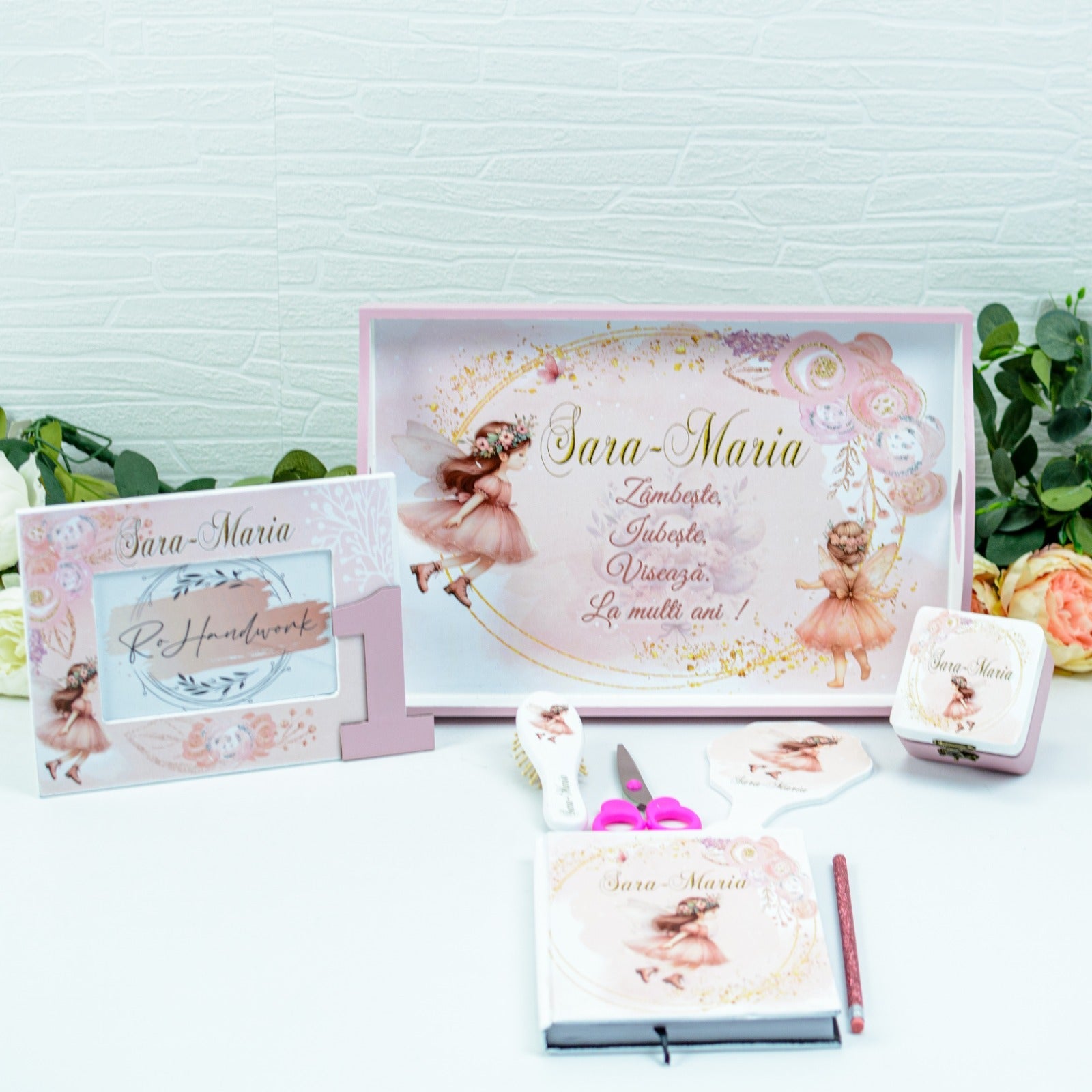 Set mot Zână delicată    - set tava taiere mot personalizat RoHandWork