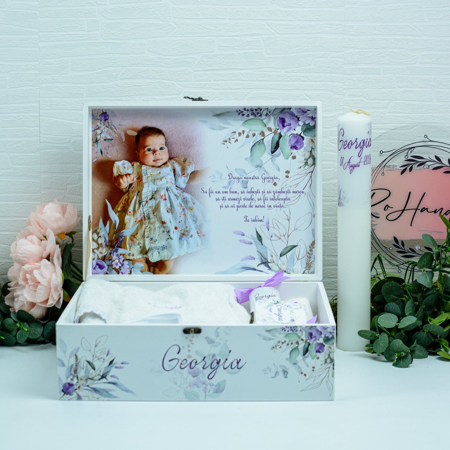 Set Trusou Botez Zana cu flori RoHandWork