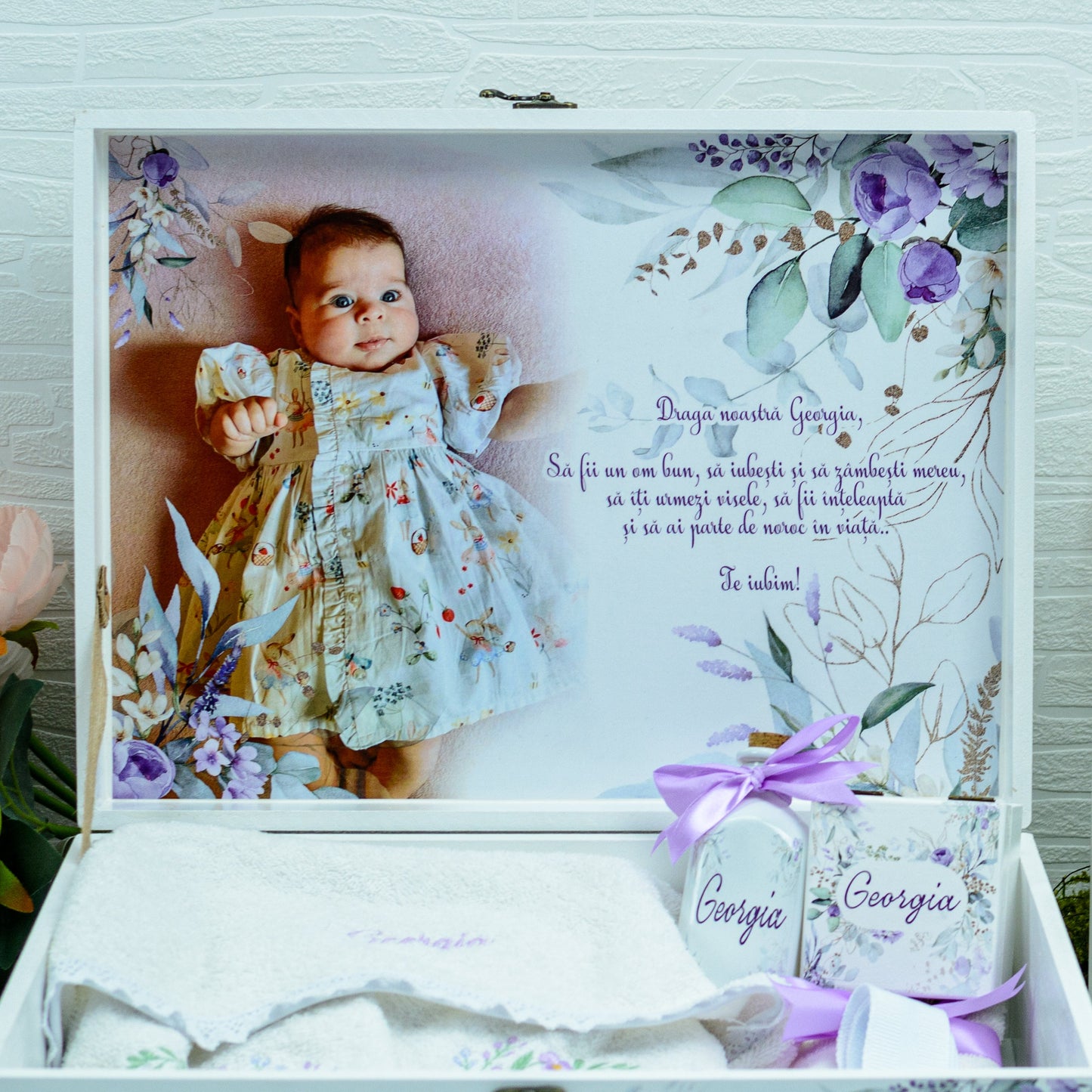 Set Trusou Botez Zana cu flori RoHandWork