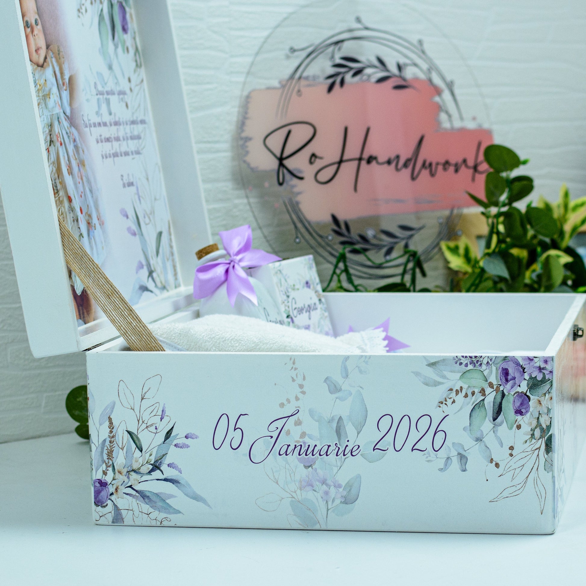 Set Trusou Botez Zana cu flori RoHandWork