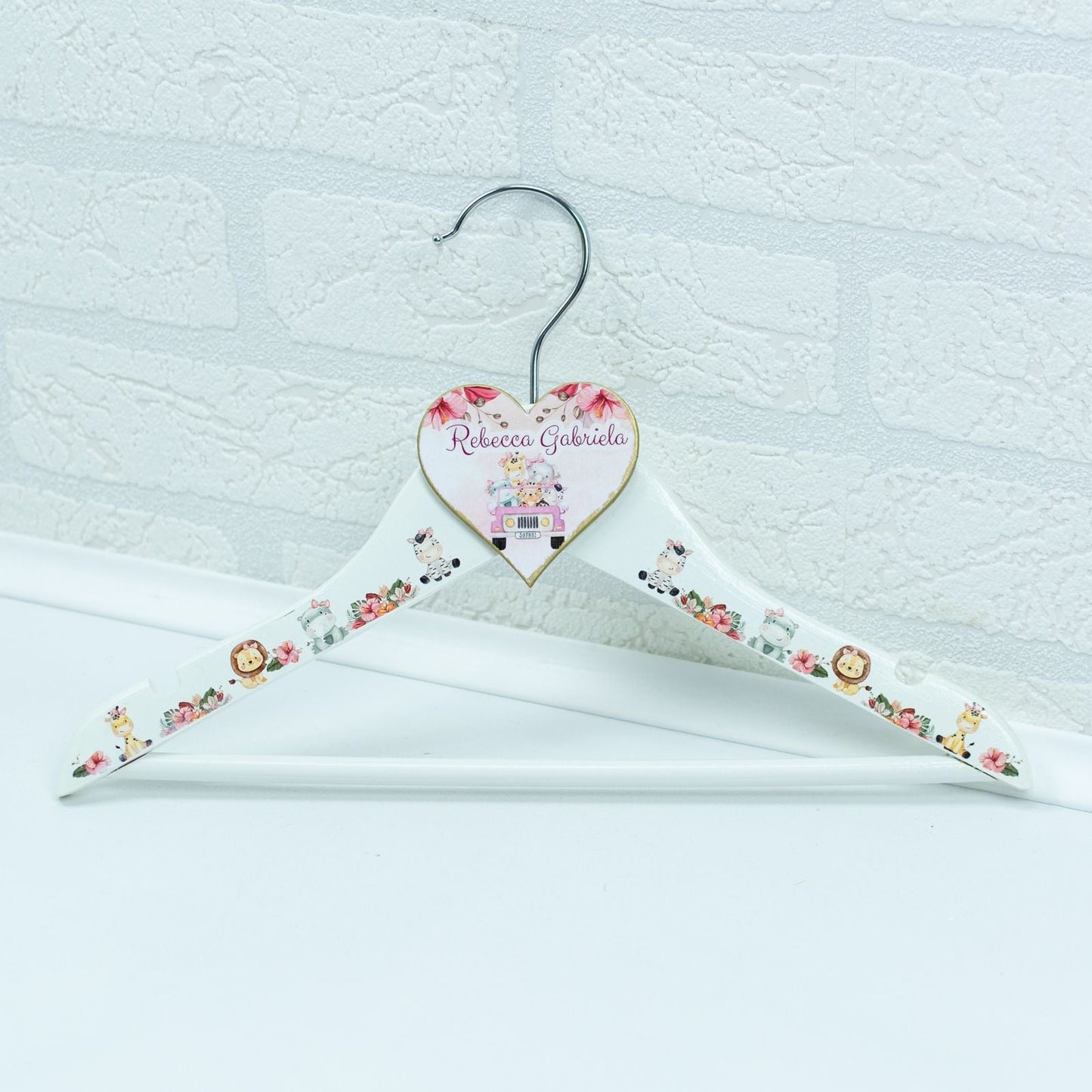 Umeras copil botez personalizat animăluțe în mașină fetiță RoHandWork