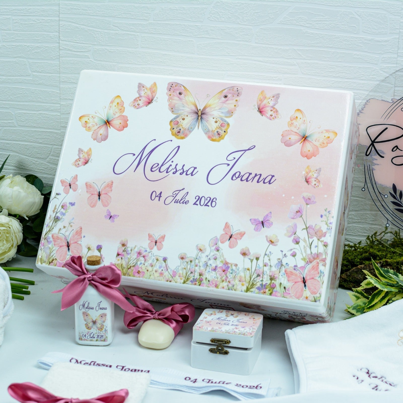 Set trusou botez Fluturi RoHandWork