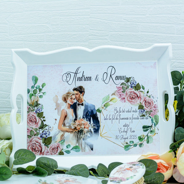 Set gatitul miresei flori RoHandWork