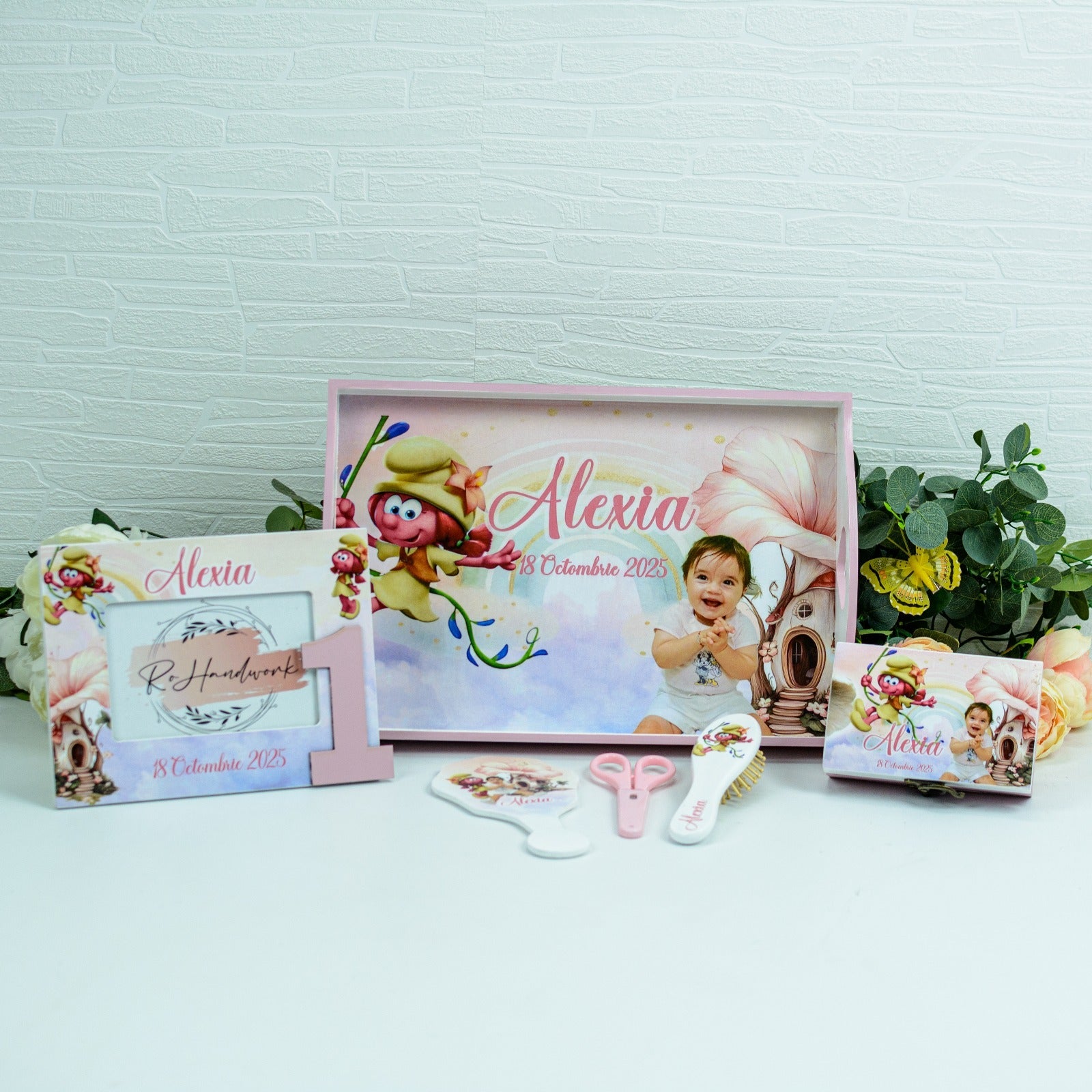 Set mot Strumfita simpatică   - set tava taiere mot personalizat RoHandWork