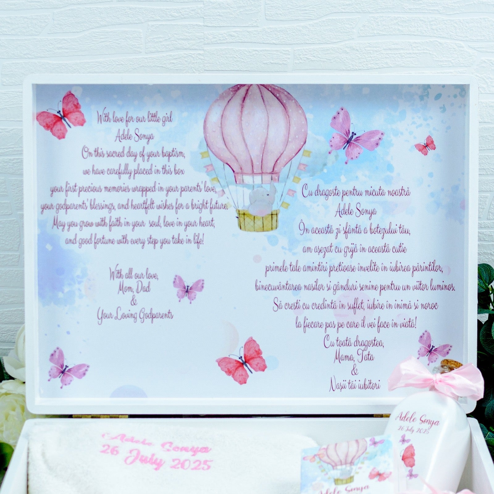 Set trusou botez Fluture RoHandWork