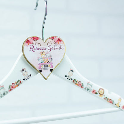 Umeras copil botez personalizat animăluțe în mașină fetiță RoHandWork