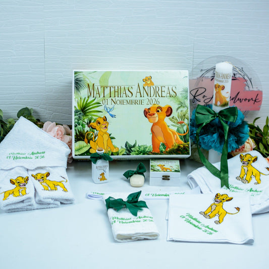 Trusou personalizat pentru botez -Leu Simba Lion King RoHandWork