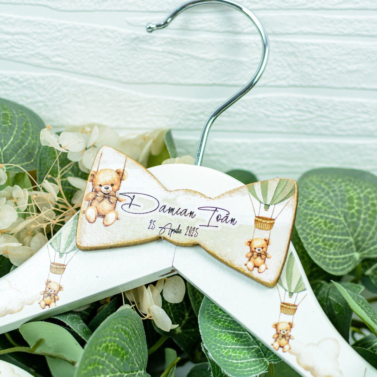 Umeras copil botez personalizat Ursulet RoHandWork