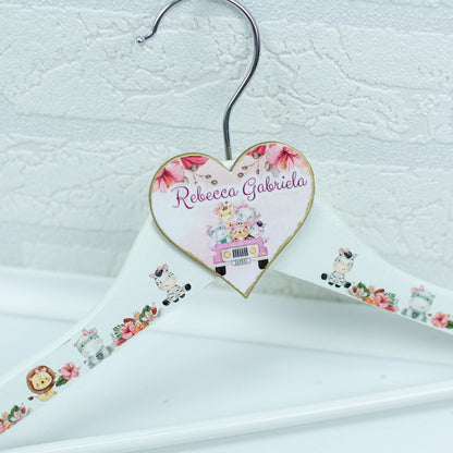 Umeras copil botez personalizat animăluțe în mașină fetiță RoHandWork