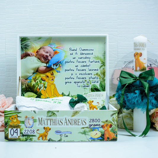 Trusou personalizat pentru botez -Leu Simba Lion King RoHandWork