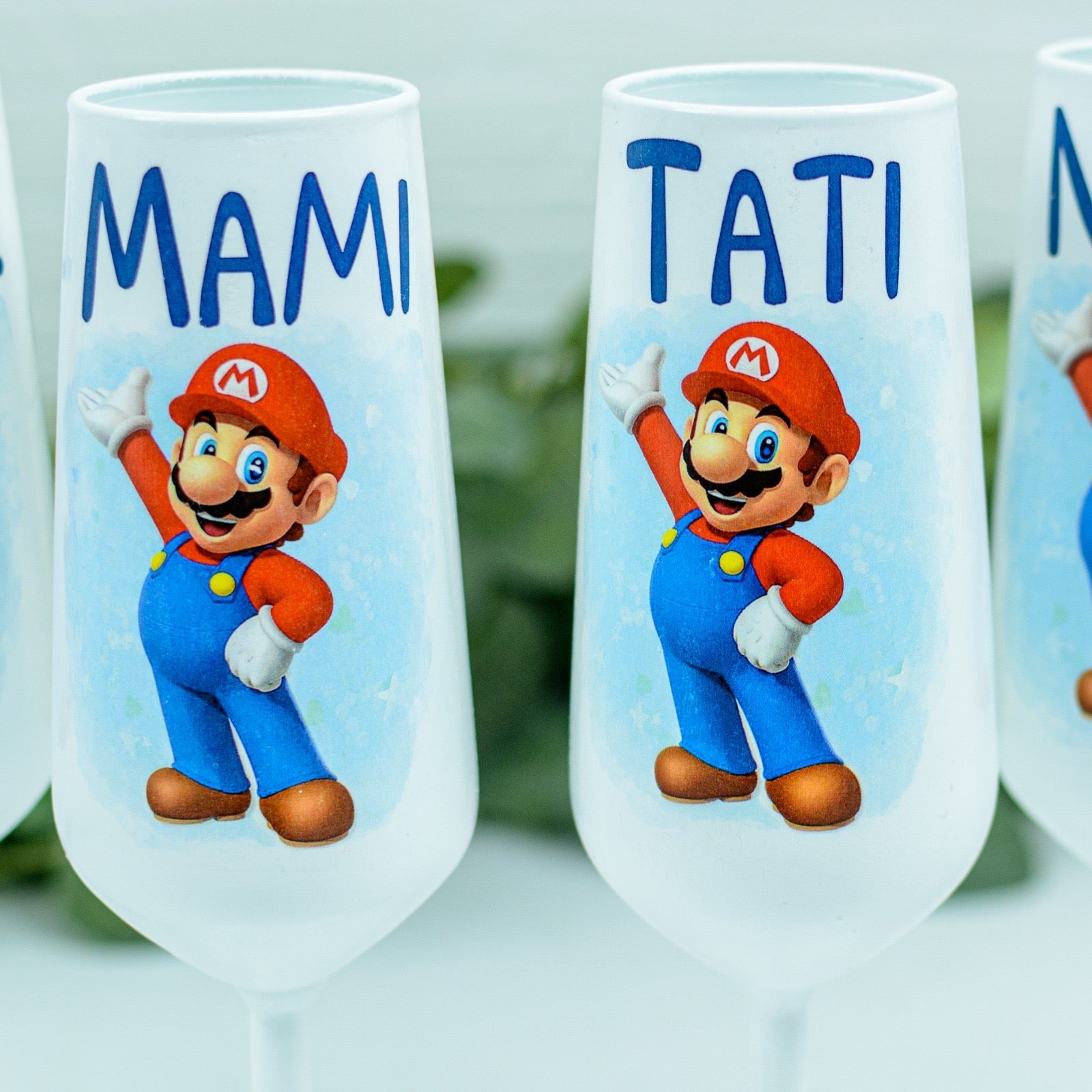 Pahare personalizate botez Mario Bros RoHandWork