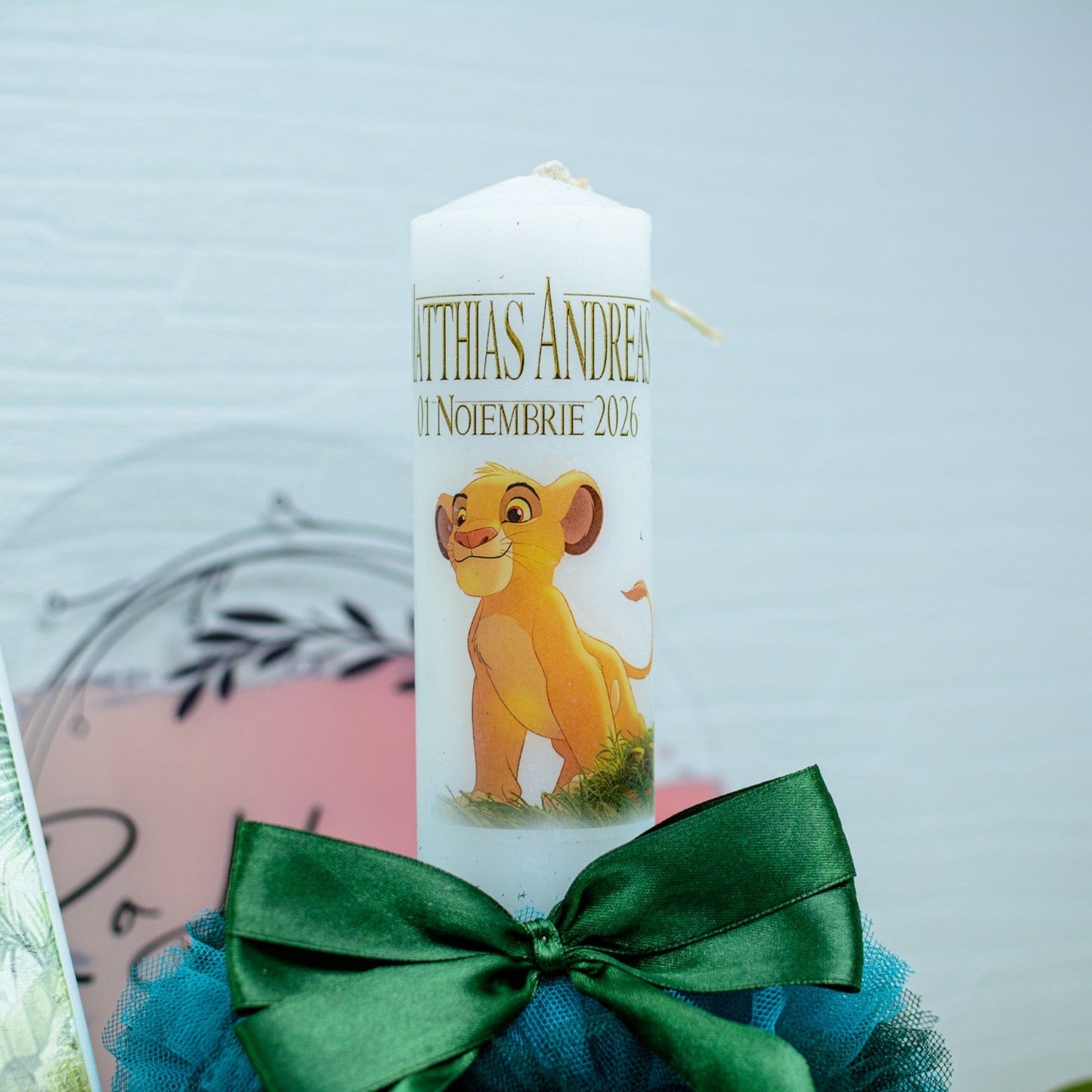 Trusou personalizat pentru botez -Leu Simba Lion King RoHandWork