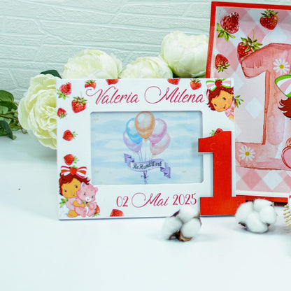 Set tavita turta Căpșunică -set tava pentru taiere mot RoHandWork