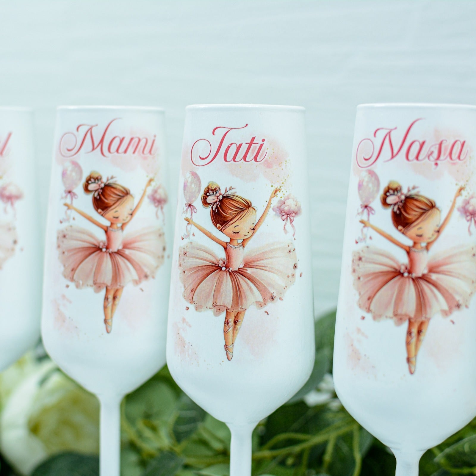 Pahare botez balerina 2 RoHandWork pahare personalizate 