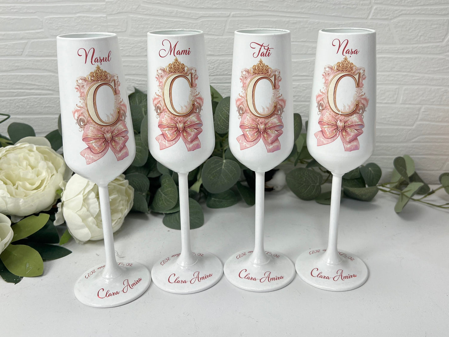 Pahare botez personalizate fundiță 