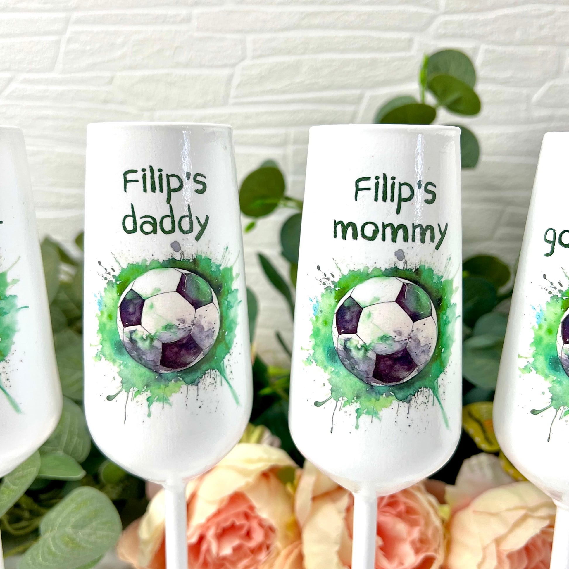 Pahare personalizate botez Fotbal Rohandwork 
