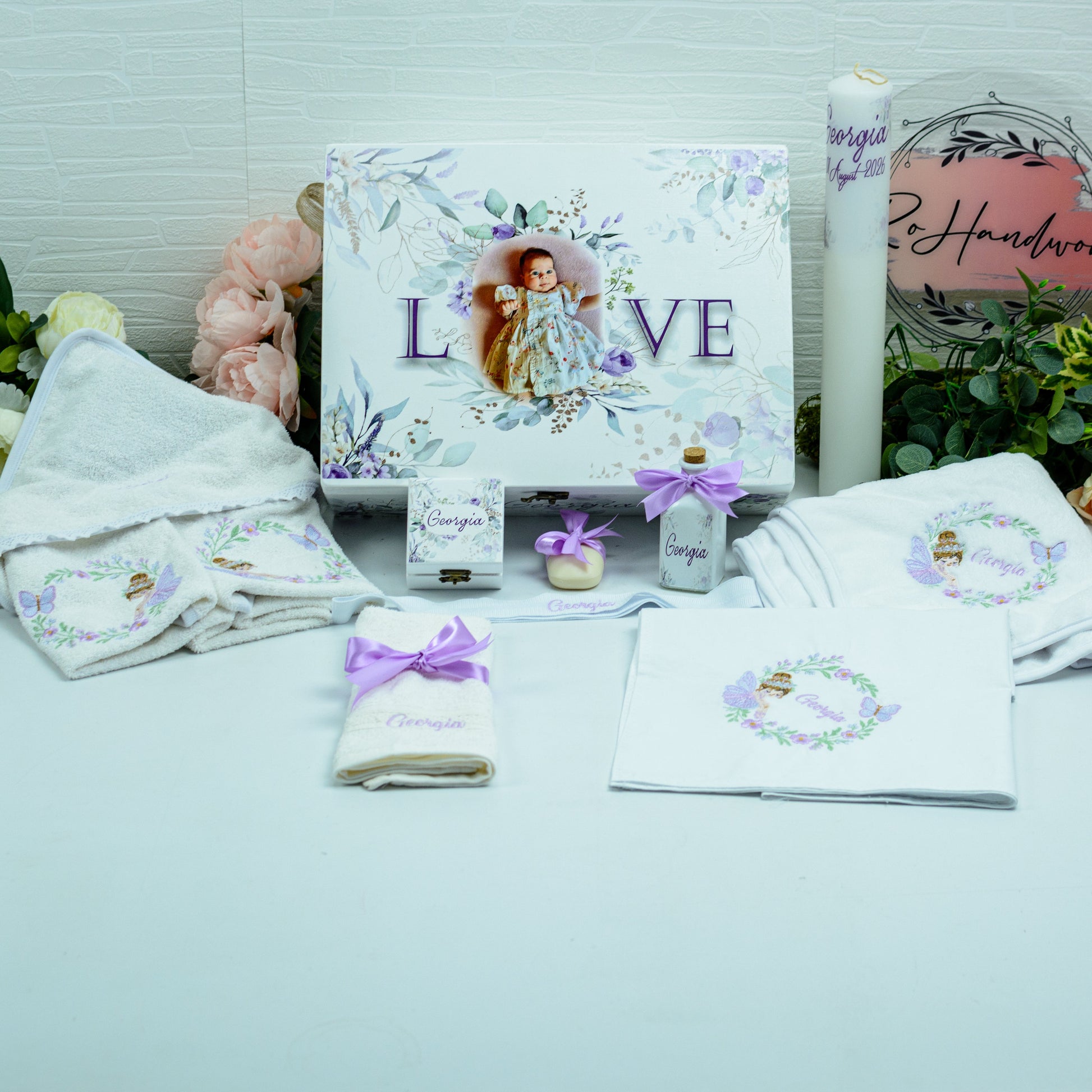 Set Trusou Botez Zana cu flori RoHandWork