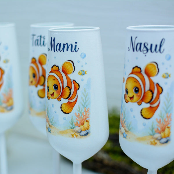 Pahare Personalizate pentru Botez Nemo RoHandWork