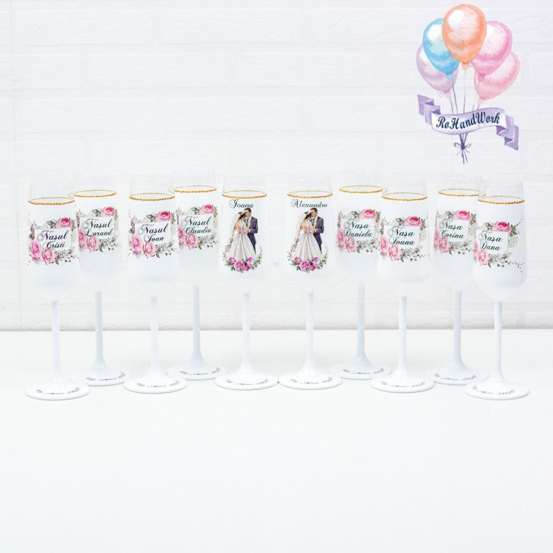 Set de 10 pahare personalizate Nunta 2