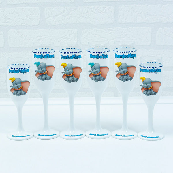 Pahare botez Elefantelul Dumbo RoHandWork