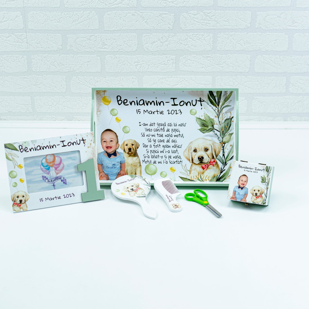 Set mot baietel si catel- set tava pentru taiere mot - RoHandWork