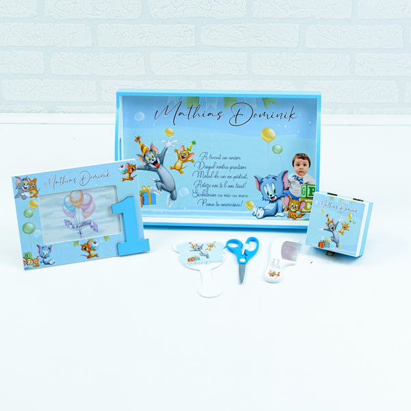 Set mot personalizat cu poză Tom & Jerry - set tava pentru taiere mot - RoHandWork
