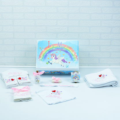 Merry Unicorn christening kit set