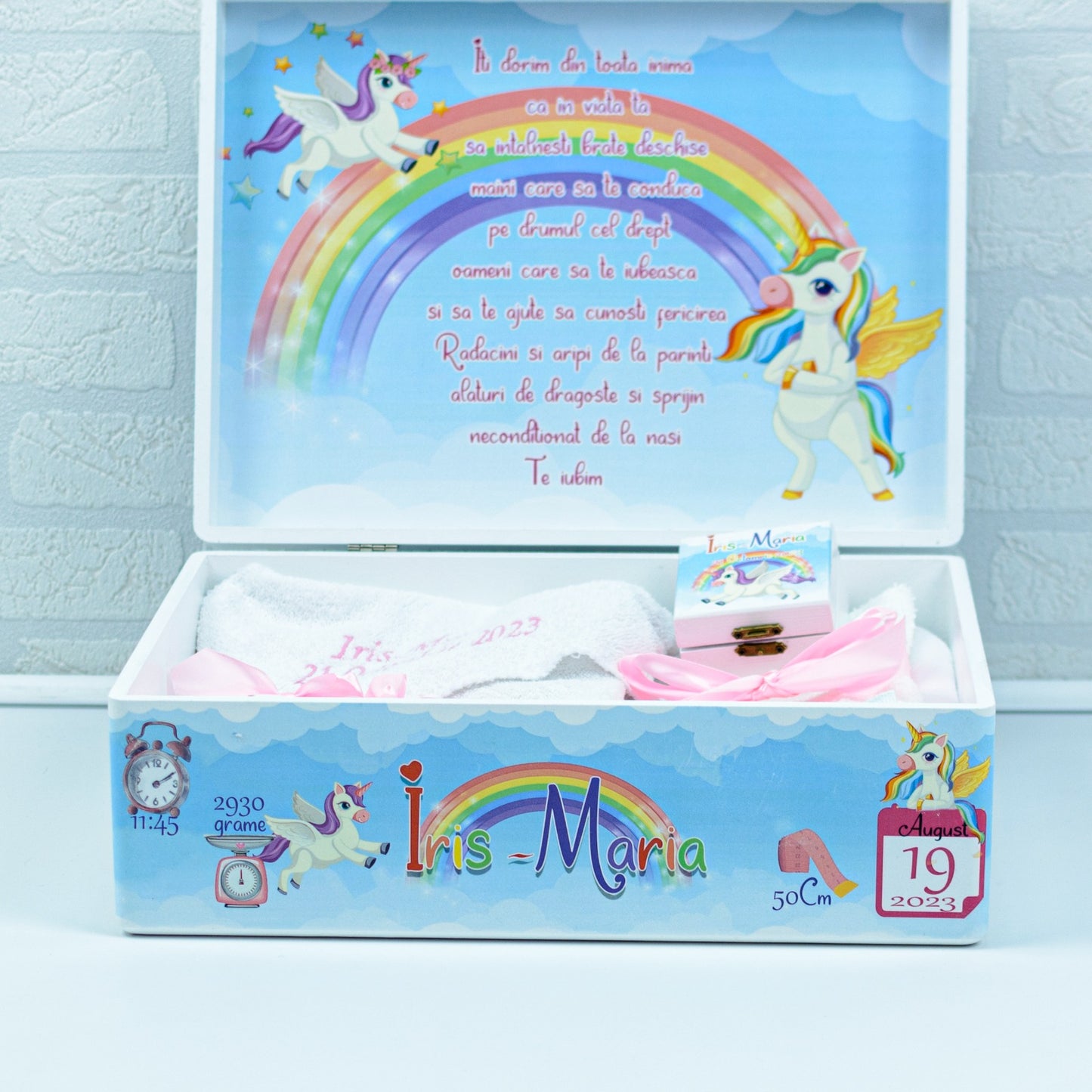 Merry Unicorn christening kit set