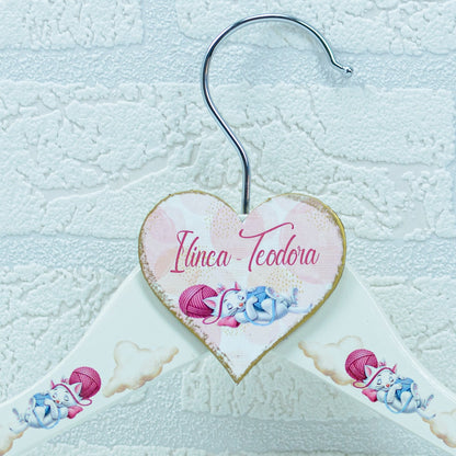 Personalized Christening Baby Hanger Pisicuta Marie