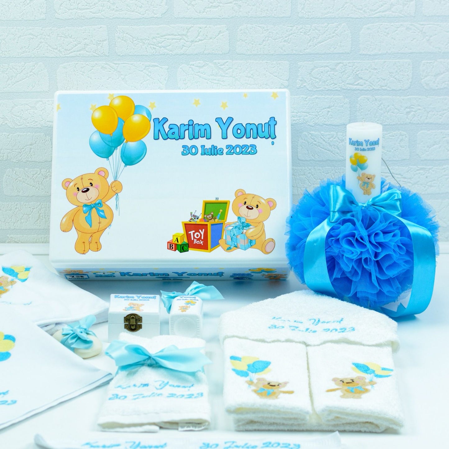 Ursulet christening kit set with Balloons