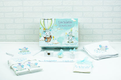 Elephant baptism kit set in Balloons