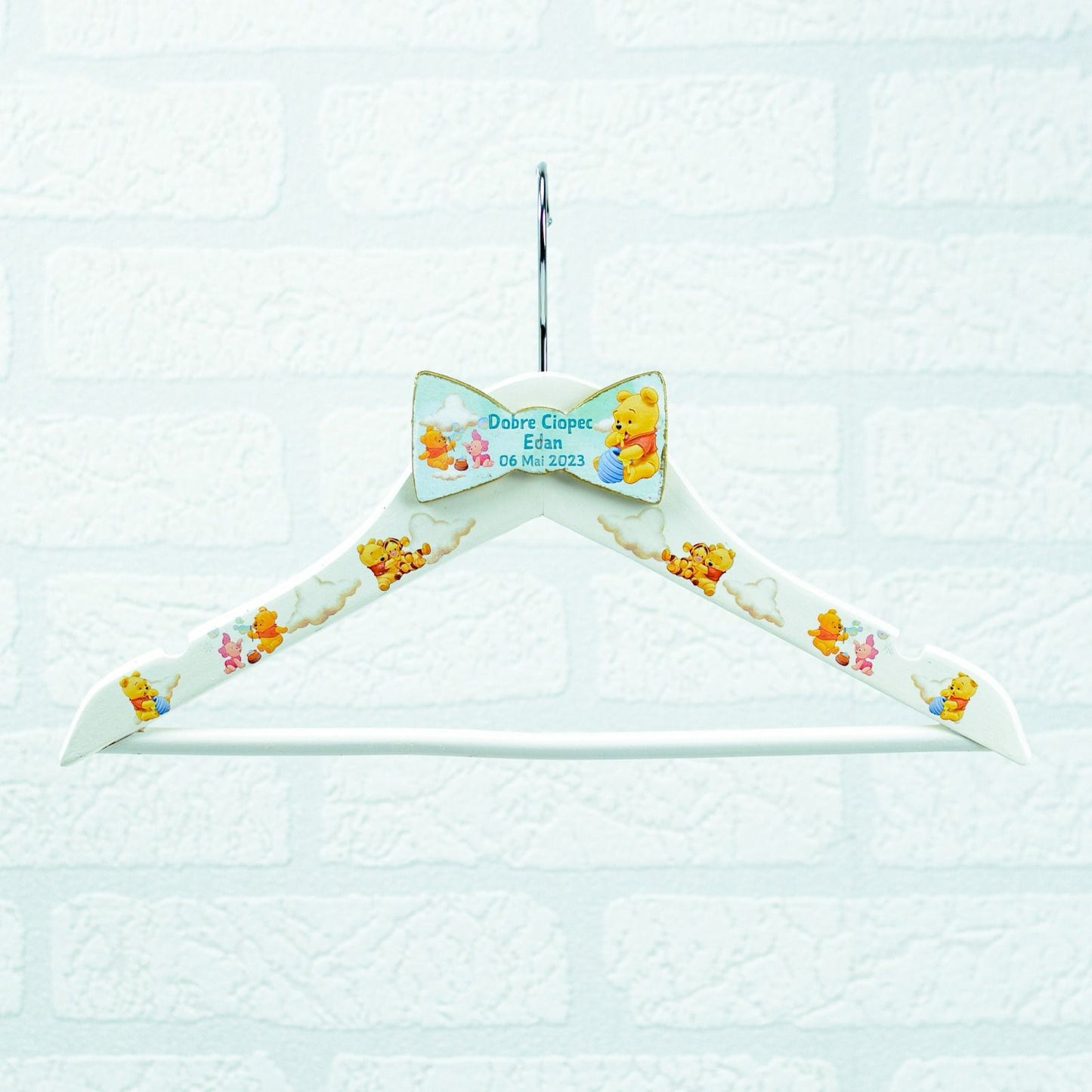 Baby Winnie personalized christening hanger