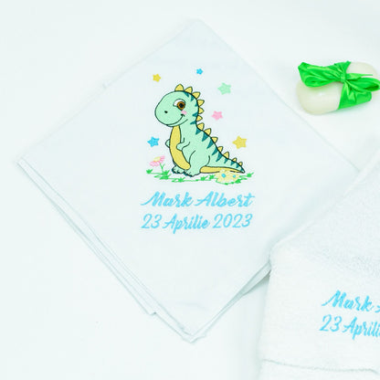 Cute Dinosaur christening kit set