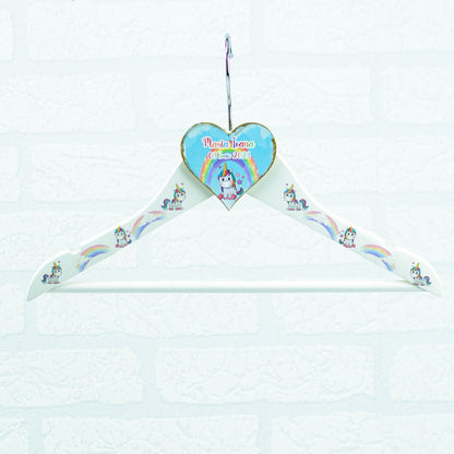 Personalized unicorn baby christening hanger