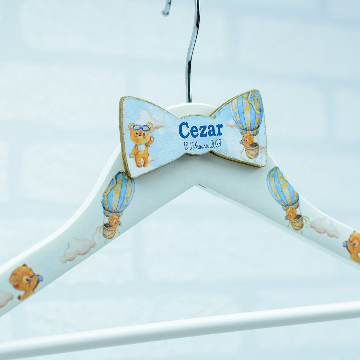 Ursulet personalized christening baby hanger