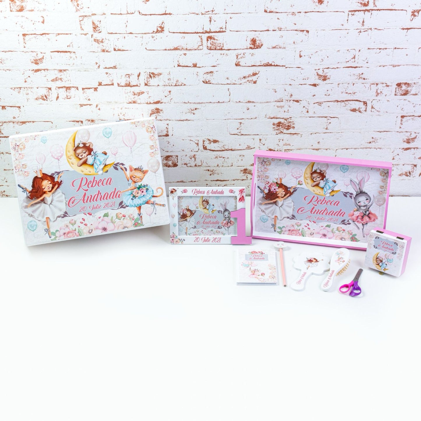 Cute ballerinas mot set - mot cutting tray set