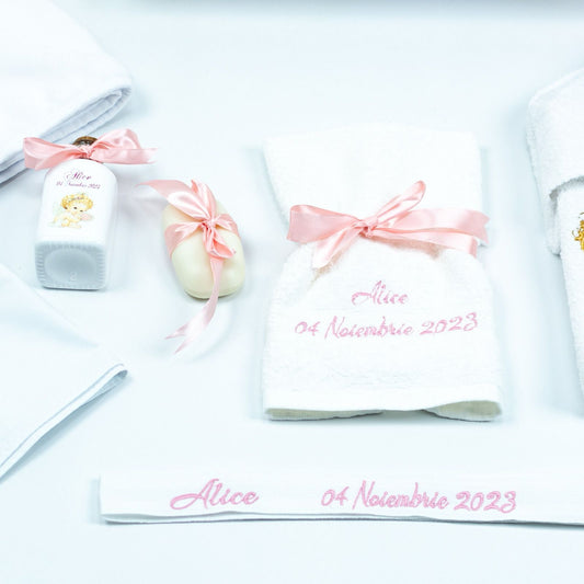 Set trusou botez Fetita Roz - RoHandWork