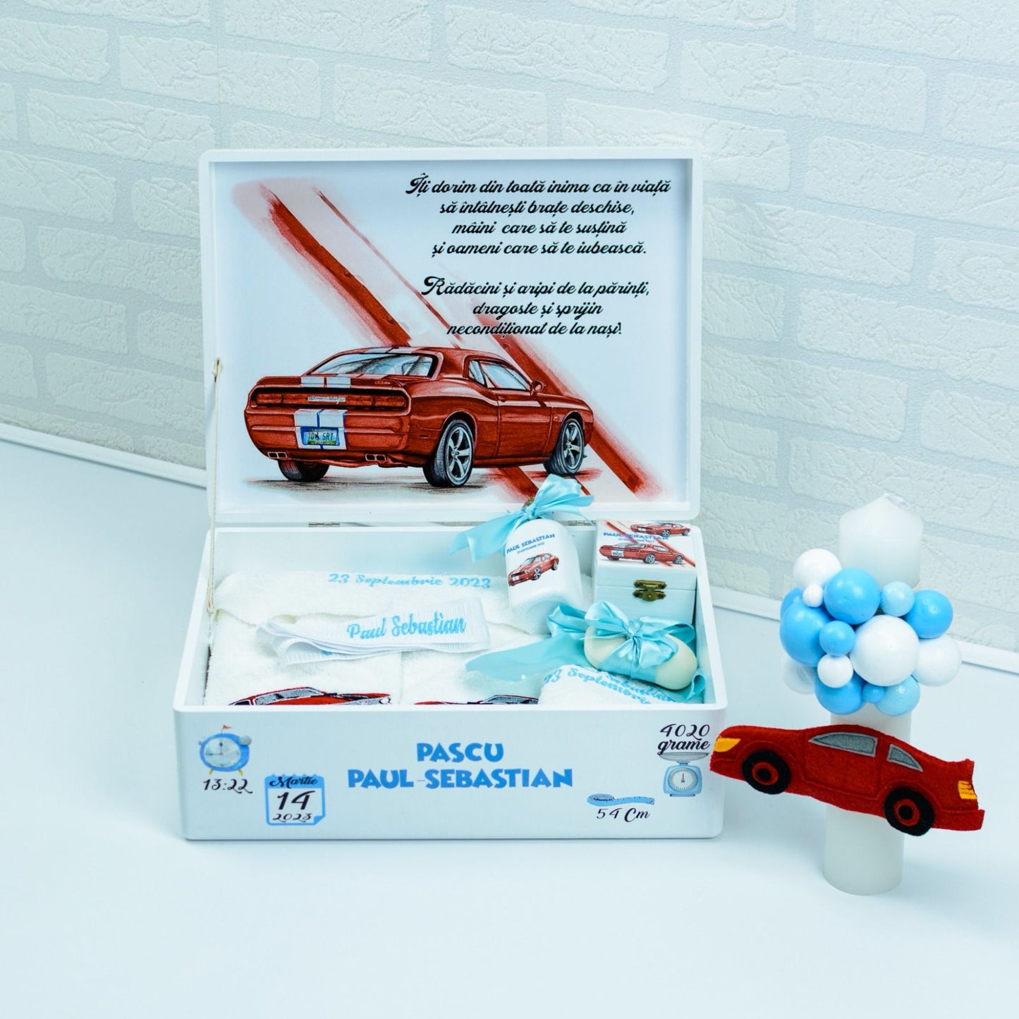 Christening kit set Racing car