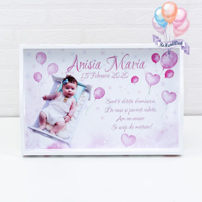 Motif set with pink balloons-motif cutting tray set