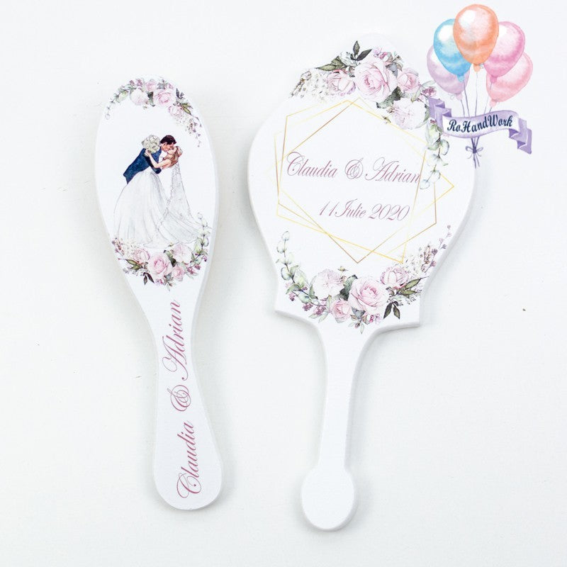 Set miresa personalizat cu flori albe RoHandWork