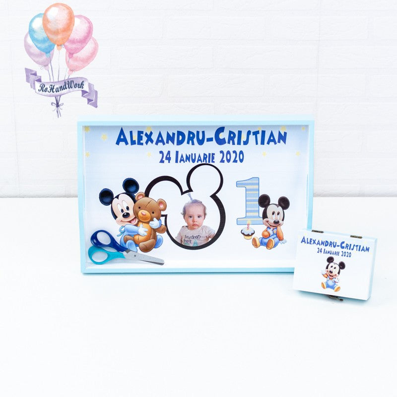 Set mot Baby Mickey Mouse bear- set tava pentru taiere mot RoHandWork