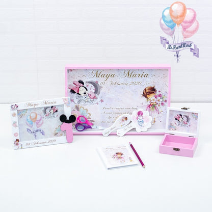 Set turta Fetita si Minnie- set tava pentru taiere mot RoHandWork