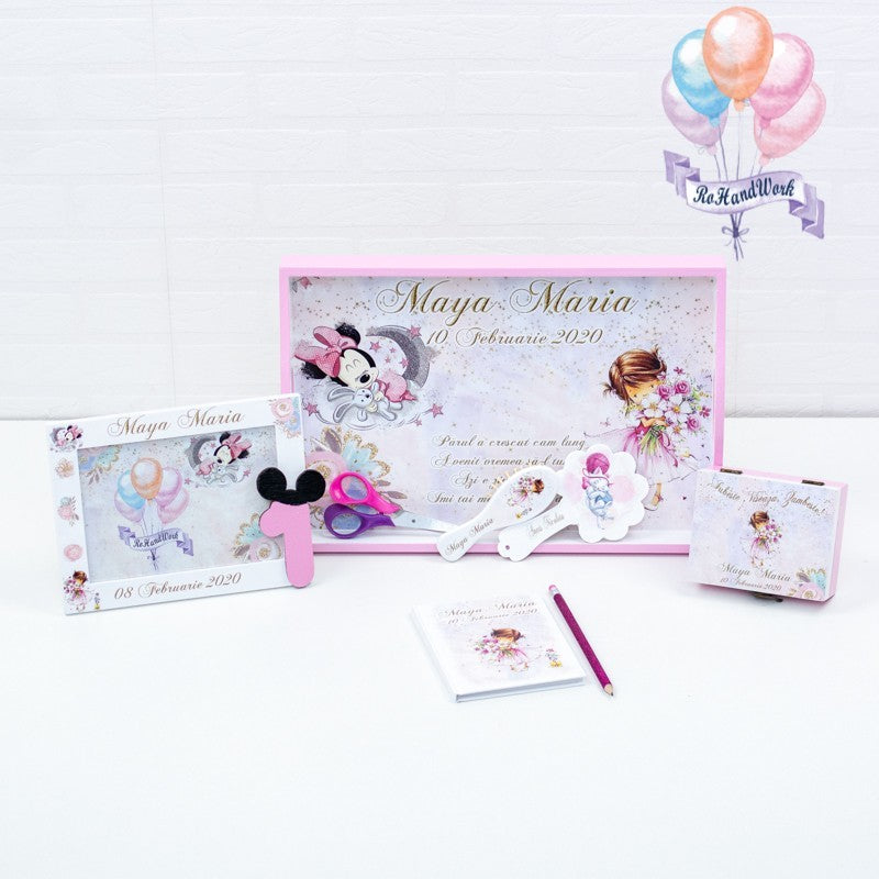 Set turta Fetita si Minnie- set tava pentru taiere mot RoHandWork