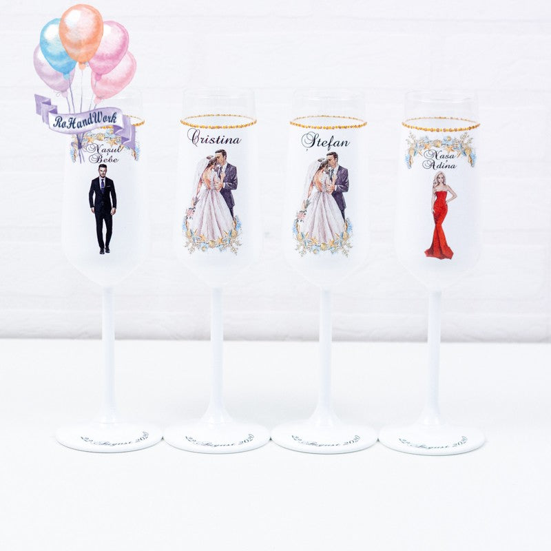 Set pahare Nunta la mare - RoHandWork