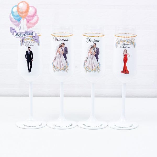Set pahare Nunta la mare - RoHandWork