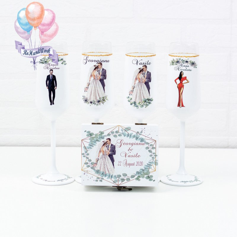 Set of glasses Wedding 10