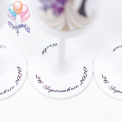 Lavender Wedding glasses set