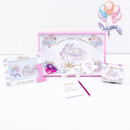Set tavita turta Unicorn delicat-set tava pentru taiere mot - RoHandWork