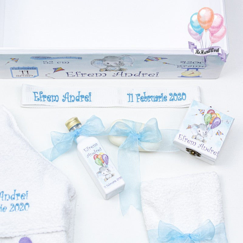 Elefantel baptism kit set with balloons